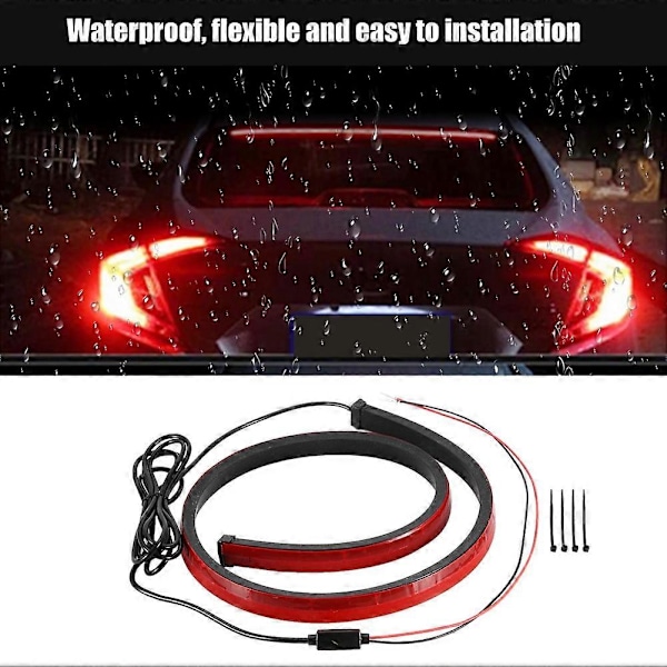 Bil Bageste Højt Placeret Bremselys Stoplys Stribe Blinklys Advarsel LED Lampe (Enkelt Funktion)