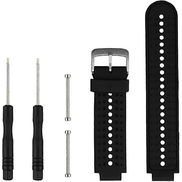 Erstatningsarmbånd for smartklokke til Garmin Forerunner 220/230/235/620/630/735XT/235 Lite Black-Black