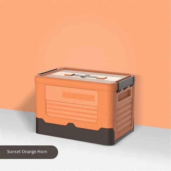 Foldbar Opbevaringsboks Multifunktionel Foldbar Organizer Beholder Plast Diverse Ting Gul