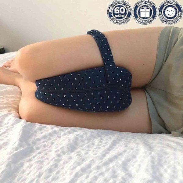 Smooth Spine Pillow, Smooth Spine Alignment Pillow - Lindrar höft- och ischiasvärk, Smooth Spine Leg Pillow, 100% Ny navy