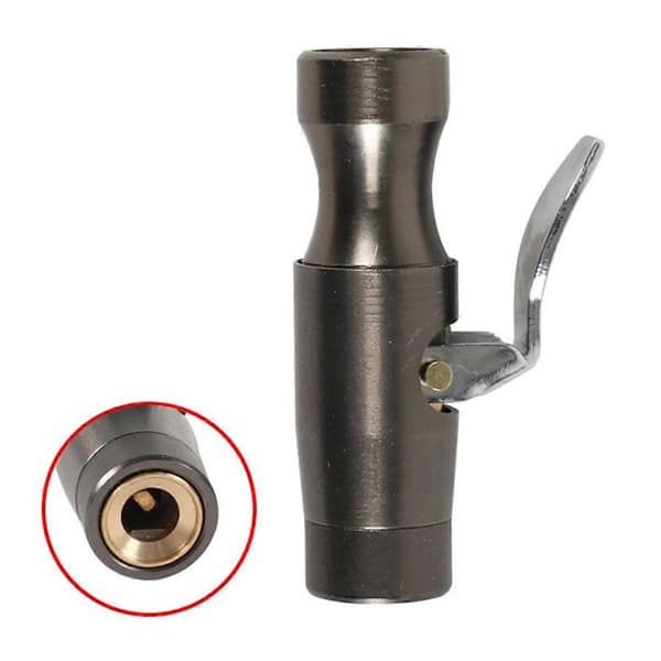 Luftchuck Öppet Flöde Dubbla Käftar Låsbar Däckchuck med Klämmor för Inflator Mätare Kompressor Tillbehör