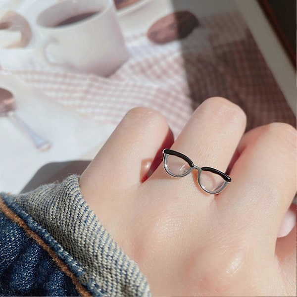 Damringar Smidig Öppning Flickor Justerbar Glasögonform Fingerring för Daglig Användning