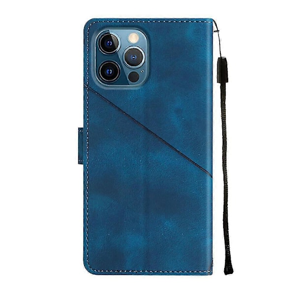 Fodral för iPhone 12 Pro, Flip Magnetiskt Läderplånbok Kortfodral Kompatibelt med iPhone 12 Pro Skal Blue