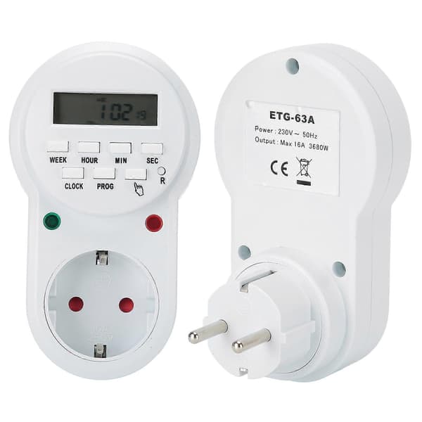 16A Smart Digital Programmerbar Timer Socket Syklisk Timer Uttak Bryter