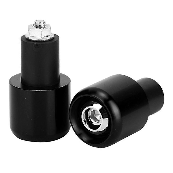 2 st Motorcykel Modifiering Tillbehör Styrändplugg för 22mm Diameter Styre (Svart)