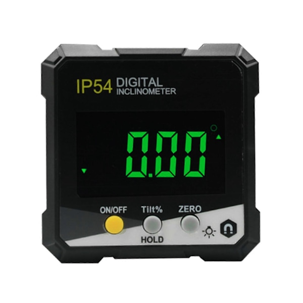 Digitaalinen inklinometri 4x90 mittaus IP54 LCD-näyttö magneettinen digitaalinen kulmamittari keltainen DLW30D