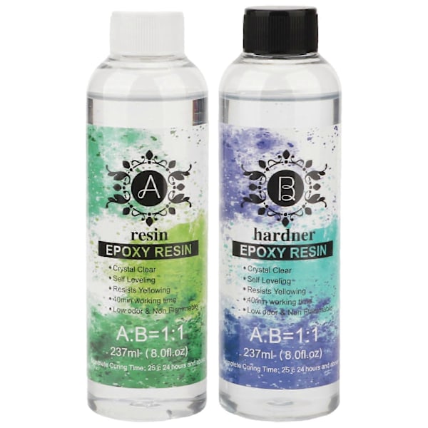 Epoxy Resin Lim Transparent UV-bestandig Sikker Lav Lugt DIY Resin Lim til Smykker Træfinish Håndværk Fremstilling