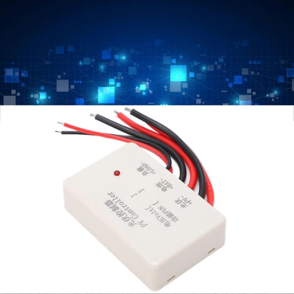 Vanntett Solcelleladeregulator ABS-hus Solcellepanel Batteriregulator med Overladings- og Overutladingsbeskyttelse Lysstyringsversjon for Solcelle
