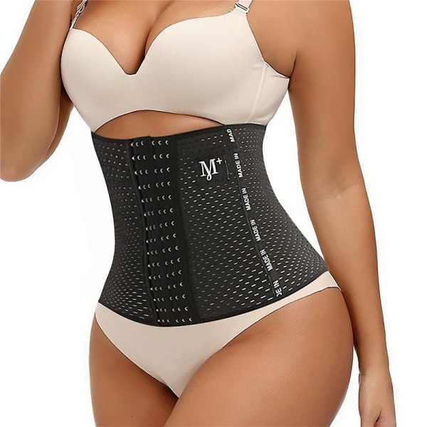 Midjetränare Postpartum Kroppsformare Platt Mage Korsett Bantningsgördel För Kvinnor S Skulpterande Slida Magkontroll Shapewear White2-strip S