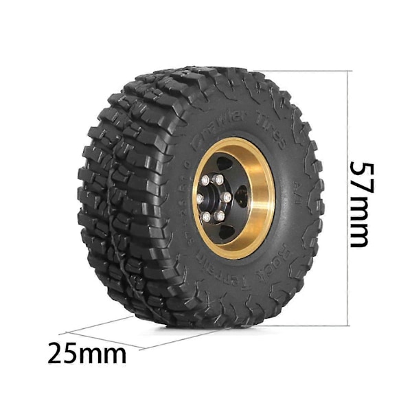 4 stk. 1.0 Messing Hjulnav til 1/18 TRX4M SCX24 RC Bil Opgraderingsdele
