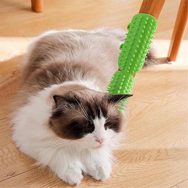 Kattklös Massage, Kattklösbräda, Husdjursleksaker, Silikonklös, Kattleksak Bordsbensrem Gul