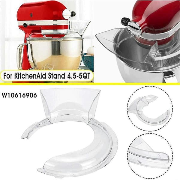 For 4.5-5QT Tilt Head Stand Mixer Kakevisp & Sikker Helleskjerm Tilbehør Rustfritt Stål Flat Visp