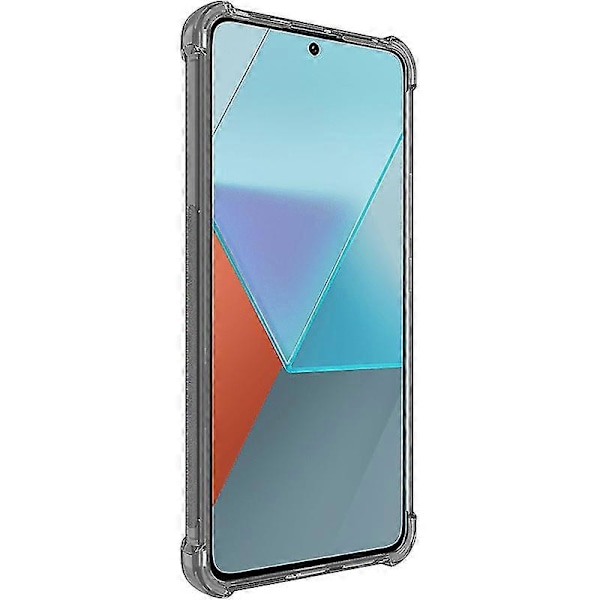 Xiaomi Redmi Note 13 Pro 5g -puhelimen kuori, naarmuuntumaton TPU-suojus, ilmatyynykulmat, pudotussuoja Transparent Black