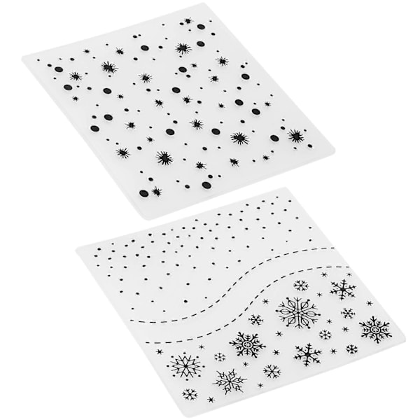 2 stk. prægefolder i plastik, gør-det-selv, kortfremstilling, papirhåndværktøj, scrapbooking, præget skabelon