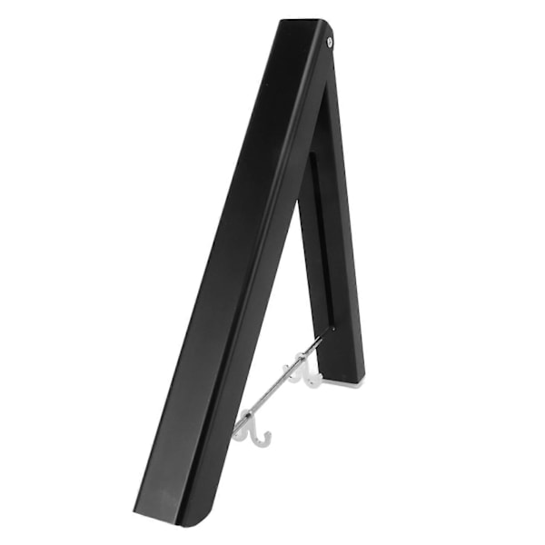 Uttrekkbar Kleshenger Sammenleggbar Veggmontert Aluminium Sammenleggbar Klesstativ for Klesvask Svart