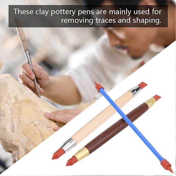 Silikone Polymer Hoved Keramik Ler Skulptur Modellering Pen Fjernelse af Spor DIY Værktøj