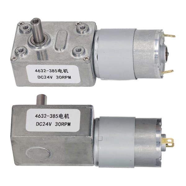 30RPM DC Ormgirmotor Selvlåsende Funksjon Rektangulær Hastighetsreduksjon Girmotor DC24V