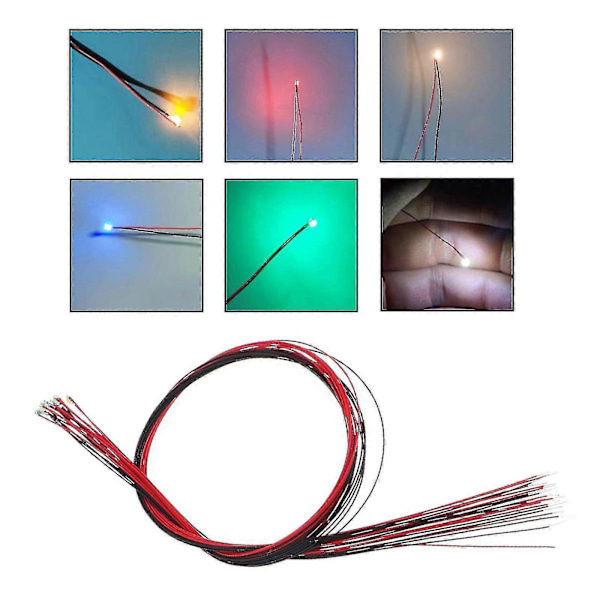 Set med 120 Förkopplade #0805 Smd Led Lampor Mikrokit Färdiglödda Leds Lampor