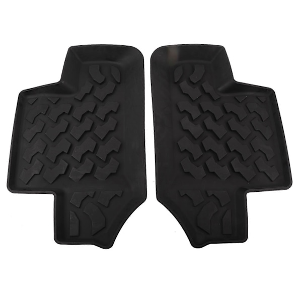 Par Bakre Gulvmatte Sklisikker Gummi Dør Fotpute Passer for Jeep Wrangler JK 2 Dører 2007-2017