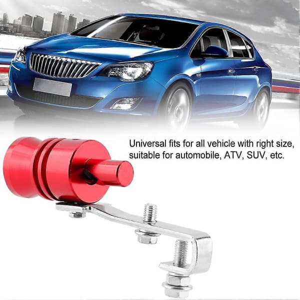 Universal Bil Eksosrør Turbo Fløyte for Bil ATV SUV Auto Tilbehør (Rød)
