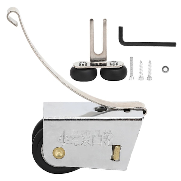 Skydedør Remskive Dobbelt Række Ruller Øvre Nedre Hjul PushPull Fleksibel Hardware