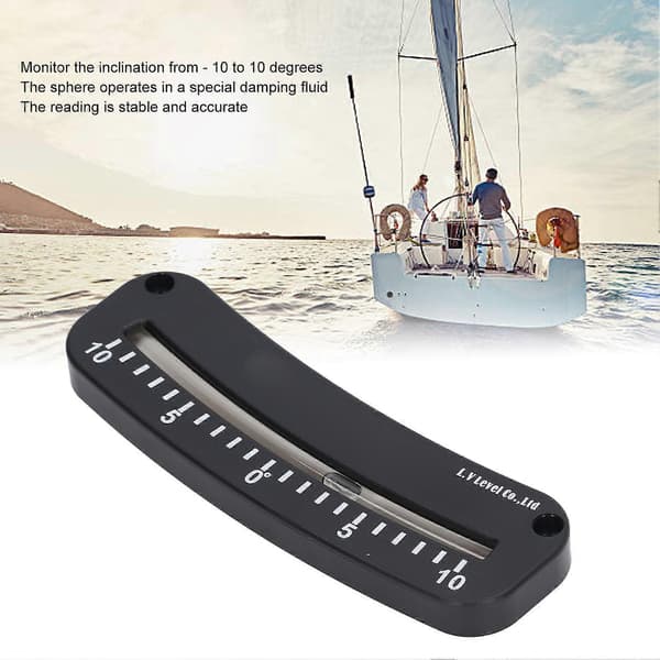 Rørklinometer ?10 til 0 til 10 Klar Skala Mini Vinkel Inclinometer med Festehull