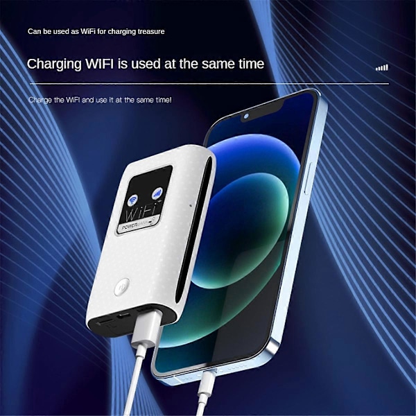 4G MIFI Trådlös Router 150Mbps Trådlöst Wifi Portabelt Modem Mini Hotspot Pocket Wifi Simkortplats Repeater 6000mah