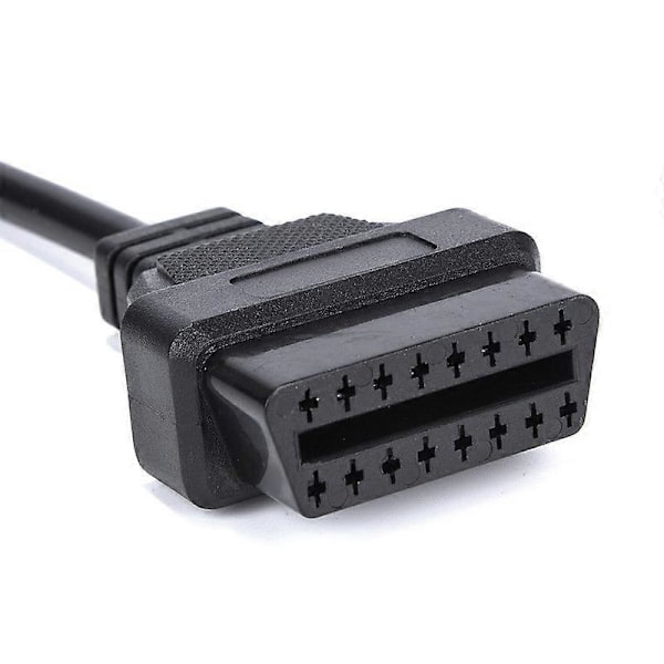 Bil Diagnoseverktøy OBD2 Koblingsadapter for 12 Pin til OBD2 16 Pin Kabel Auto Scanner Adapter