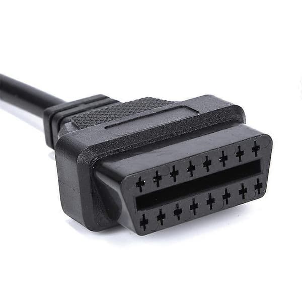 Bil Diagnostikverktyg OBD2 Kontakt Adapter för 12 Pin till OBD2 16 Pin Kabel Auto Scanner Adapter