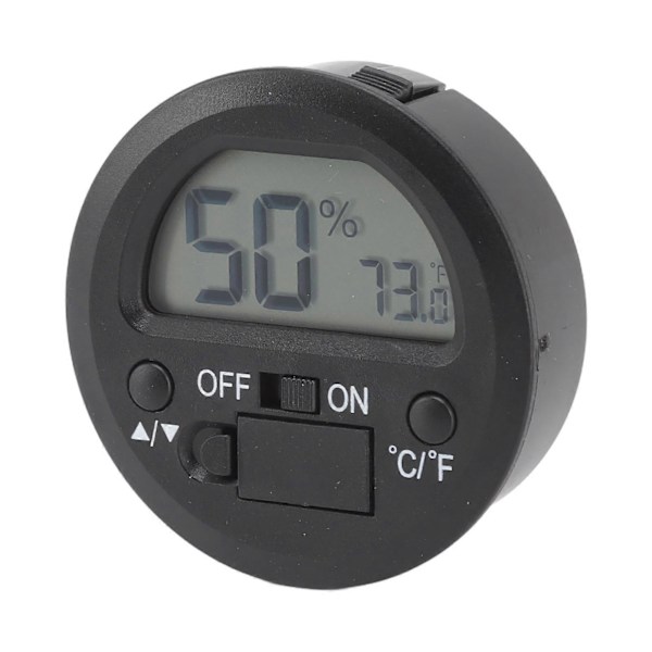 Temperatur Fugtighedsmåler Bærbar Rund Indbygget Elektronisk Digital Display Temperatur Fugtighedsmåler