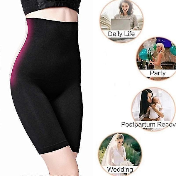 Hög midja Trainer Shapewear Kvinnor Magekontroll Trosor Rumplyft Modellering Rem Shorts Smala Lår Body Shaper Underkläder Grå 4XL