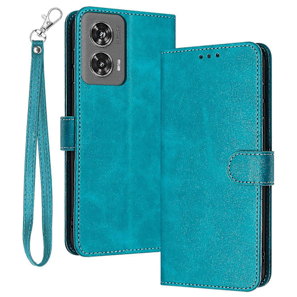 Til Motorola Edge 50 Fusion 5G Etui PU Læder Standpung Stødsikkert Business Telefon Cover Green