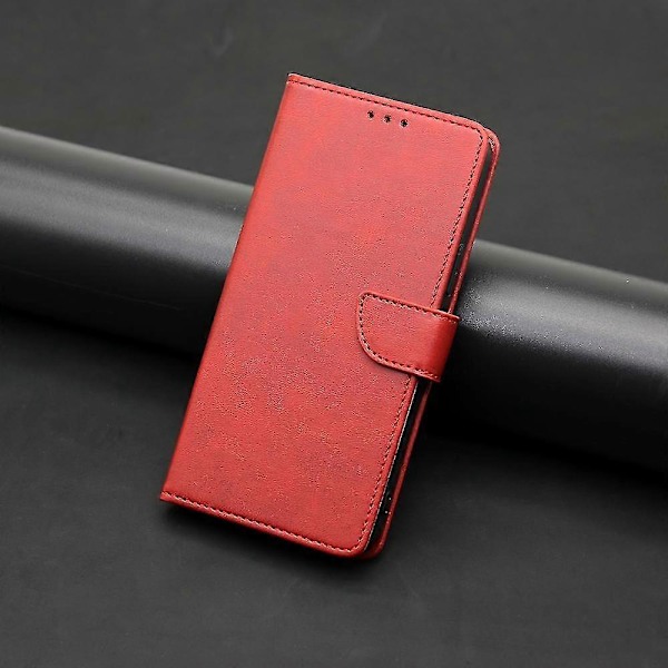 Puhelinlompakkokotelo Samsung Galaxy S23:lle PU-nahkaa, jalustalla varustettu matkapuhelinkotelo Red