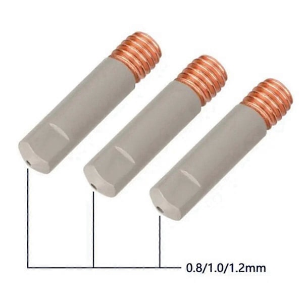 10 st MB15AK Svetstips Belagd Skydd M6 Gasmunstycke 0.8mm MIG Svetsverktyg Delar