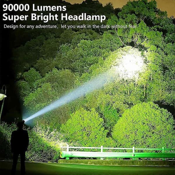 Ladattava LED-otsalamppu aikuisille, USB-ladattava