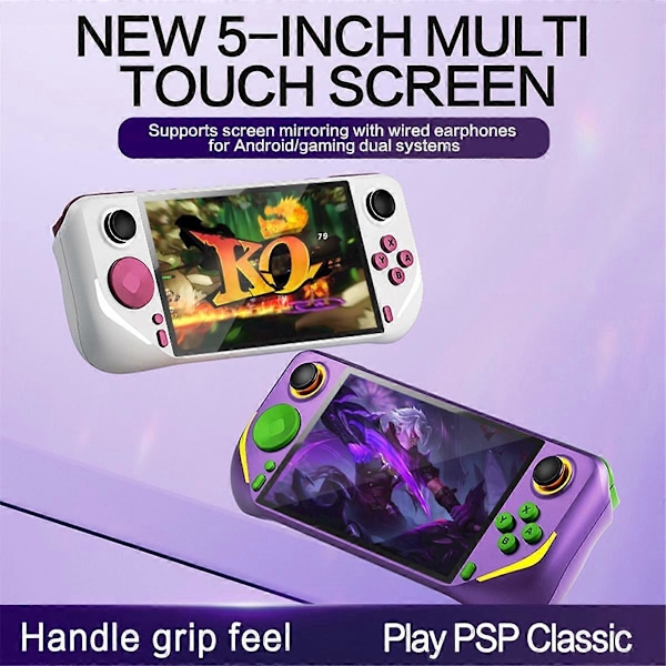 E6 Plus Kannettava Pelikonsoli 5 Tuuman IPS-näytöllä, Tukee TV:hen Liittämistä, Arcade-pelikonsoli A