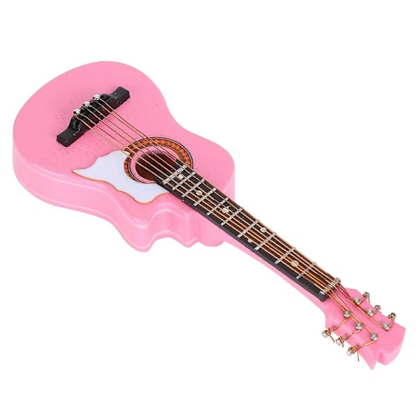 Mini Gitarr Modell 10cm Hem Dekorativt Musikinstrument Prydnad Gåva Leksak Barn