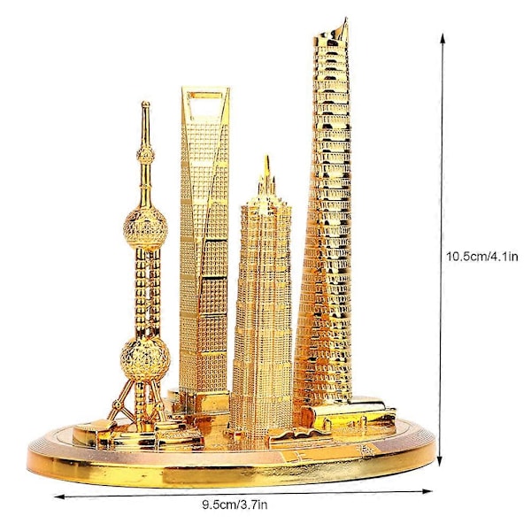 Shanghai Byggnadskollektion Modell Oriental Pearl Tower Global Financial Center Souvenir(#3)