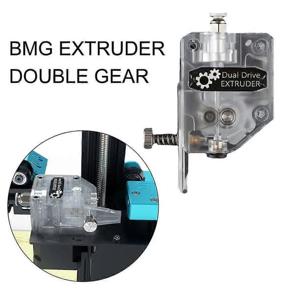 Dual Gear Ekstruder 3D Printer Ekstruder Fleksibel Klar Plast Deceleration Ekstruder Dual Driver Feed til Ender 3/5 til CR10S Printertilbehør