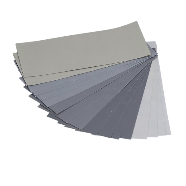 20 st Sandpapper Torrt Vått Sandpapper 1000 till 7000 Korn Vattentätt Set Kit för Slipning