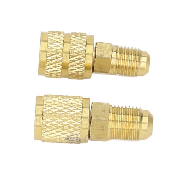 Kølemiddeladapter R22 M1/4SAE X F5/16SAE R410 M5/16SAE X F1/4SAE Kobber Drejeadapter
