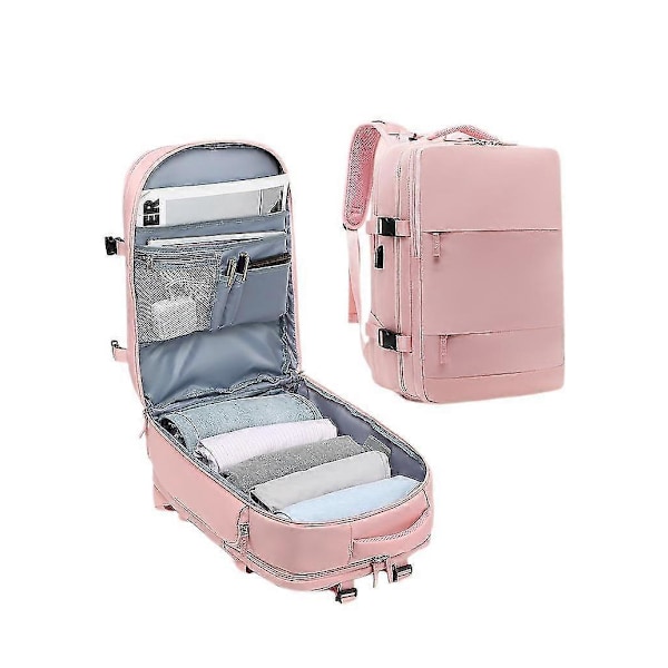 Reseryggsäck för kvinnor, vandringsryggsäck PINK
