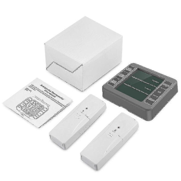 Trådlös Digital Fryslarms Termometer Kylskåp Hem Inomhus Utomhus 2 Sensorer Ft 2pcs