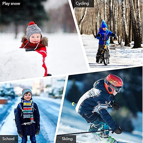 Snowboardhandskar Vantar Varma Pekskärm Vattentäta Skidhandskar Black