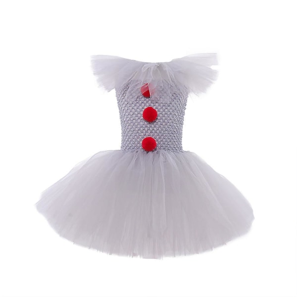 Grå tjej Halloween kostym Tutu Cosplay kostym set 3 XL(8-9Y)