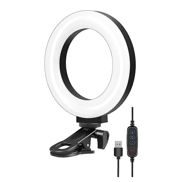4,7 tommer Fill Light 40 LED Ring Light 3200K-6500K Farvetemperatur med Monteringsklemme til Video Laptop Fill Light