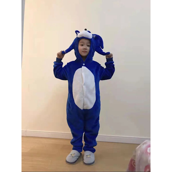 Cosplay Spel Kostymer Rekvisita Höst och Vinter Flanell Heldräkt Pyjamas Anime Kläder Huvtröja Hemmakläder Vuxna Barn 115-130cm