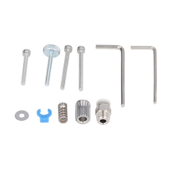 Dubbelväxlad Extruder Metall Silver MK8 3D-skrivartillbehör Ersättningsdel för Prusa I3 Mk3 Högerhänt