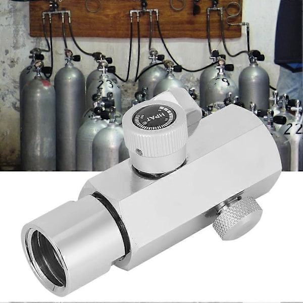 CGA320 Soodasovitinventtiili 3000psi mittarilla Naaras TR21-4 Hopeinen liitin SodaStreamille