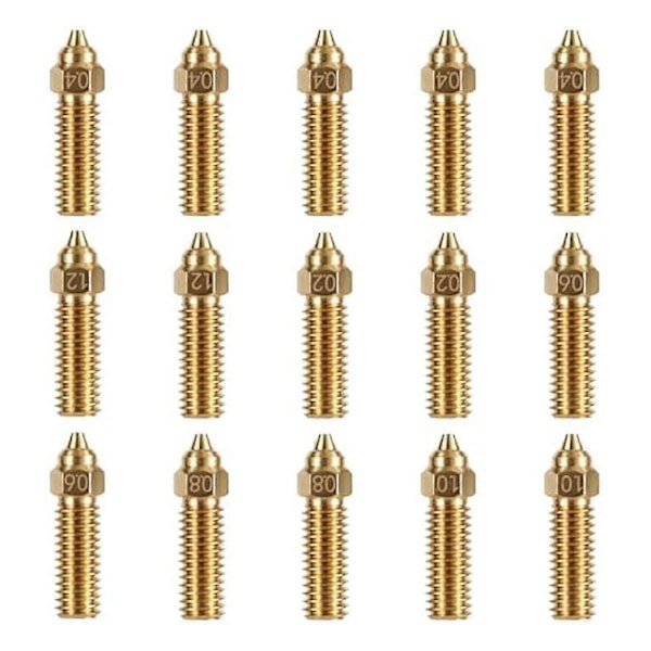 15 st Mässingsmunstycken Kit, K1 Munstycke Kit för 3D-skrivare Munstycke Kit Skrivardelar & Tillbehör för K1, K1 Max